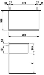 ����� ��������� Laufen SPACE 4.1116.1.160.101.1 (790�520�250) 1 ����, ������� ����