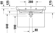 ���������� ��������� Duravit No.1 800�460�175��, �������, ��������� ��� ���������, ����� 23758000002