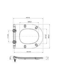 Сиденье Jacob Delafon Vox E40946-00 с микролифтом и функцией быстрого снятия, белый