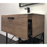 Тумба COMFORTY Бредфорд-75 (755х870х465) напольная,с раковиной, дуб темный 00-00008074