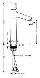 ��������� Hansgrohe Talis Select S 72045000 ��� �������� ��� �������� ���������, ������������, ����