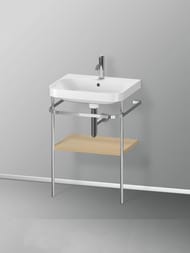 Консоль с раковиной Duravit Happy D.2 Plus 575х850х490 напольная, полка дуб средиземн. HP4835O7171 — изображение 2