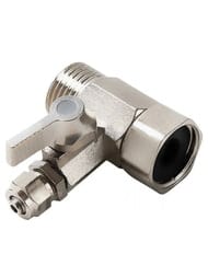 Кран-тройник Аквабрайт, 1/2"х1/2"х1/4", для подключения фильтра питьевой воды,   КБП-14-12
