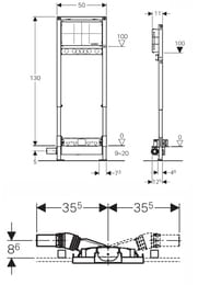 GEBERIT Duofix ����������� ��� �������� ����� (������ 130��) 111.580.00.1