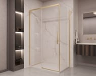 Душевой уголок Vincea Stella 1500х900х2000 стекло прозрачное/профиль золото браш. VSR-1ST9015CLG — миниатюра 2