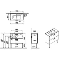 ����� � ��������� 80 �� Vitra Mia 67273 ���������, 2 �����, ����: ������� ���