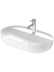 Раковина Duravit Luv 700х400 шлифованная, белая матовая, выпуск с керамической крышкой 0380702600