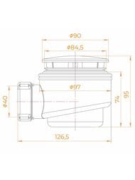 Сифон RGW E510C для поддонов серии CR, 60 мм, хром 81245100-01 — миниатюра 3