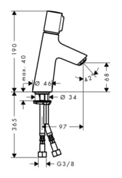 ��������� Hansgrohe Talis Select S 72041000 ��� �������� ��� �������� ���������, ������������, ����