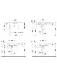 ���������� ����. DURAVIT DuraStyle 800�480�170 1 ���. ��� ����., ������� 2325800000