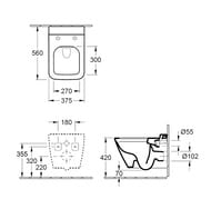 ������ ��������� Villeroy & Boch Finion PLUS (375�560) ��� ������, � �������� 4664R0R1+9M88S1R1