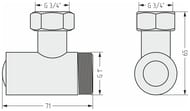 ������ �� �������� �������� ������� �����, 1"��3/4" �������� �����, 12-1511-0134
