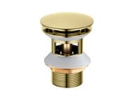 AQ6002PG сливной набор для раковины Push-open с переливом, крышка круглая, полир. Золото