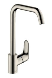 Смеситель Hansgrohe Focus M41 для кухни 260 мм поворотный излив сталь 31820800
