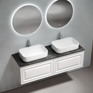 Столешница для ванной комнаты SANCOS Black Sky 1400х460, керамогранит, c отв. под смеситель, TT140A1X