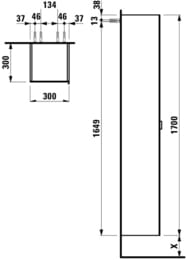 ����� ��������� Laufen SPACE 4.1090.1.160.100.1 (300�300�1700) ���������� ������, ������� �����