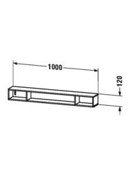 ����� Duravit L-Cube 1000�120�140 3 ���������, ��������., ����� ������� LC120101818