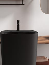 Смеситель Vitra Origin для умывальника, с донным клапаном, черный матовый A4256736