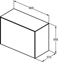 Тумба под раковину Ideal Standard CONCA (800x373x550) 2 ящика, темный орех, со столешницей T4318Y5 — изображение 6