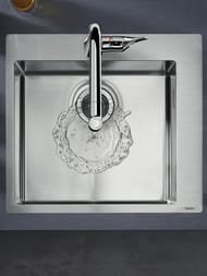 Мойка из нержавеющей стали Hansgrohe S71 43301800 (550х500) врезная,отверс.под смес.,сталь — изображение 2
