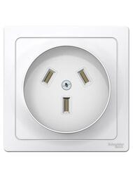 Розетка Systeme Electric BLANCA скрытой установки силовая 2р+n, 32а, 250в, белый BLNSR003231