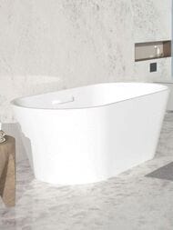 Ванна CEZARES COMFORT 170х75х53 искусственный камень, отдельностоящая, с ручкой, белая матовая CZR-COMFORT-170-75-53-SSB-HND