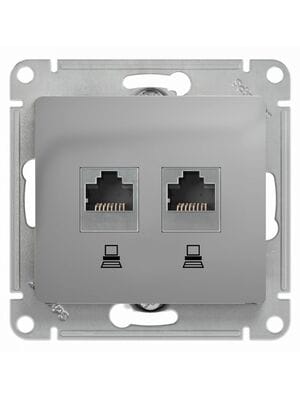 ������� Systeme Electric Glossa ������� ������������ RJ45 + RJ45 ���.5E �������� GSL000385KK