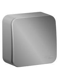 Выключатель Systeme Electric BLANCA 1-клавишный наруж. cх.1 изол.пл., 10A 250B, алюм. BLNVA101013