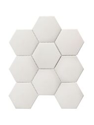 Мозаика керамическая Starmosaic HomeworkHexagon big White Antislip (256х295х6) белая JFQ51011 (шт.) — миниатюра 1