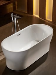 Ванна акриловая BelBagno BB405-1700-800  1700х800х600 овальная, отдельностоящая, переливом, белый