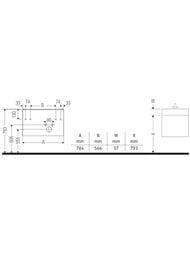 Тумба под умывальник Duravit Ketho.2 549x784x455 2 ящика, белый матовый K25286018180000 — изображение 2