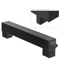 Конвектор напольный Gekon Level (80х1600х180) RAL9005, 1987 Вт, черный матовый