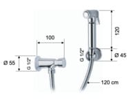 Кран порционный гигиенический Remer Tempor 332TEL, хром — миниатюра 2
