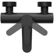 Смеситель для ванны/душа RAVAK Puri black PU 022.20/150 настенный, черный X070185