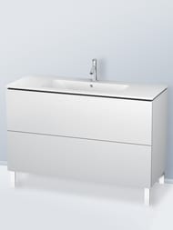 Тумба под раковину Duravit L-Cube 1220х704х481 напольная, 2 ящика, белый матовый LC662801818 — изображение 2