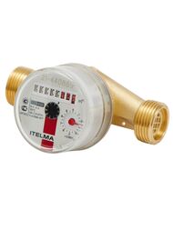 Счетчик Itelma для горячей воды DN20 L=130, 2,5 м3/ч, без штуцеров, WFW20.E130-0-R-L-0-IP54