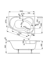 ����� ��������� VAGNERPLAST MELITE 160 R (1600�1050�480) �������, ������ VPBA163MEL3PX-04