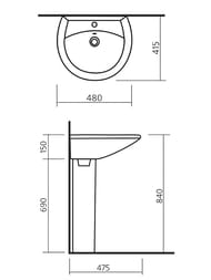 ���������� ������ ������-48 (480�415) � ���������� ��� ��������� WB.PD/Attica/48-C/WHT.G/S1