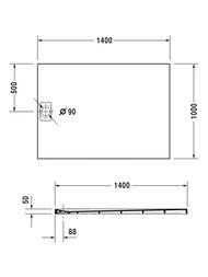 ������� ������ Duravit Stonetto 1400�1000 ���������� � ������������, ����� 720170380000000