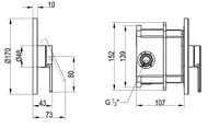 ��������� ��� ���� Villeroy&Boch O.novo �������., �� 2 �����������, ����.�����, ���� TVS10435300061