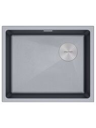 Мойка LUMI 55UNI-SKEW, IT-GRANIT, LU55SK-GRM, серый металлик, 555х440, Paulmark