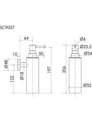 ������� ��� ������� ���� SANCOS BASE 197x52��, ���������, ����. ������, PVD �������� SC9027BG