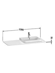 ���������� Duravit Happy D.2 Plus 1300�550�16 1 ����� ������, ��� ����������������� HP031KR7171