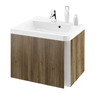 Тумба под умывальник RAVAK SD 10° 550 L (550х500х485) тёмный орех, левая угловая,