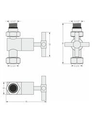 Вентиль прямой крест СУНЕРЖА нерж. сталь, 1/2"Нх3/4" накидная гайка, 00-1409-1234