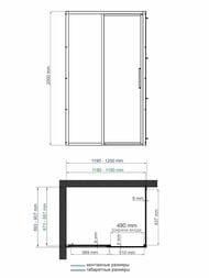 ������� ������ WasserKRAFT Lopau 1200x900x2000 ������ ����������/������� ����������� 32S07L