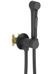 Набор с гигиеническим душем Aquatek Европа AQ1020MB встраиваемый, 1 отв., однозахватный, черный мат