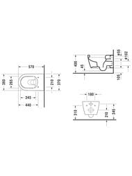 ������ ��������� DURAVIT ME by Starck 370�570�355 �������������� ������ 2528090000