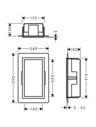 ����-���� Hansgrohe XtraStoris Individual 56096670 300�150�100 ���� ������� ������/����� �����.�����