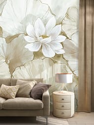 Панно Zambaiti Satin Flowers IV (3,0х5,1) винил на флизелине, светло-коричневый, Z66875  (рул.)